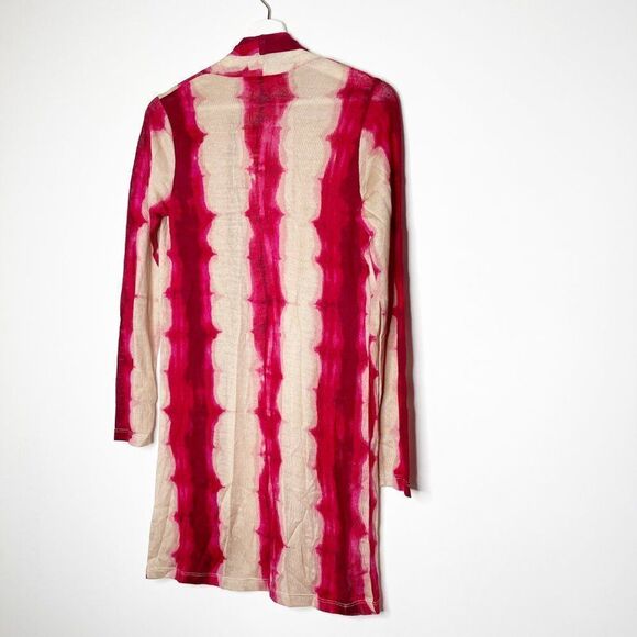 JOHNNY WAS Pink Tie Dye Silk Blend Cardigan - Picture 10 of 12